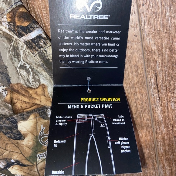 Real tree Edge Camo Men's Pants 5 Pocket Flex Jeans Deer Hunting NEW Multi SZ - Picture 4 of 11